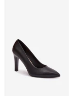 Dámské eko-kožené lodičky Sergio Leone – černé