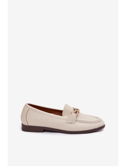 Dámské loafersy s ozdobným detailem – světle béžové Rosynne Dámské loafersy s ozdobným detailem – světle béžové Rosynne
