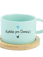 Kafíčko pro Domču - mint hrníček makronka 200 ml