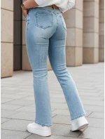Dámské džínové kalhoty s rovnými nohavicemi a páskem TENDJEN blue FashionStreet UY2497