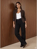 Dámské černé kalhoty FashionStreet UY3201 Dámské černé kalhoty FashionStreet UY3201
