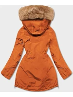 Dámská zimní bunda oranžová (CAN-588BIG)