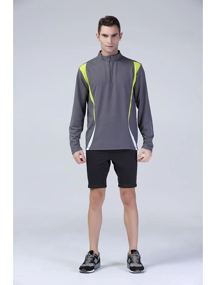 S Tréninkový top s zip s dlouhým rukávem 29. model 22426440 - Spiro