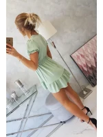 Šaty s vázaným výstřihem do V tmavě mátové Šaty s vázaným výstřihem do V tmavě mátové