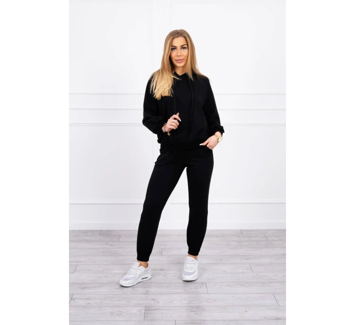 Souprava mikiny s kapucí černá