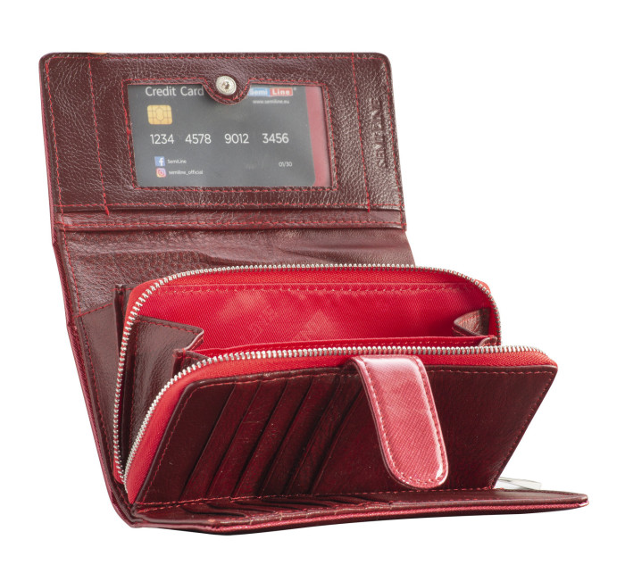 Kožená peněženka RFID model 16644532 Červená - Semiline