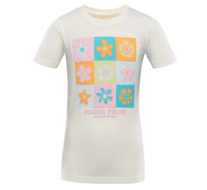 Dětské bavlněné triko ALPINE PRO GERBO creme varianta pa