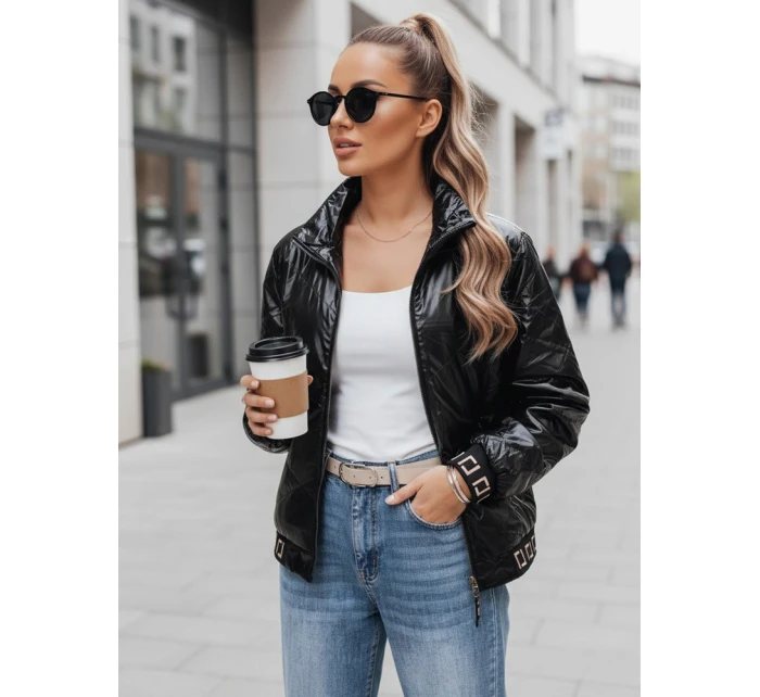 Dámská prošívaná bunda bomber černá FashionStreet TY5292
