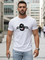 Pánské tričko s potiskem SUPERIOR bílé FashionStreet NX5015R