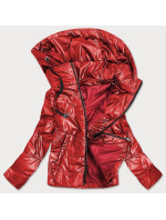 Červená lesklá dámská bunda s kapucí model 16148058 - S'WEST