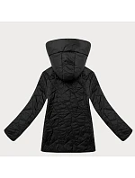 Dámská bunda s odepínací kapucí plus size J Style černá (16M9268-392)