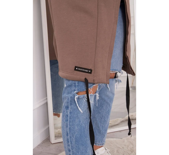 Zateplená bunda s kapucí mocca