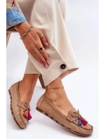 Semišové Mokasíny S Mašlí A Tmavě béžová model 21623165 - Boto Semišové Mokasíny S Mašlí A Tmavě béžová model 21623165 - Boto