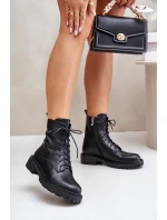 Kožené botky worker s teplou podšívkou na zip černé Elosie Kožené botky worker s teplou podšívkou na zip černé Elosie