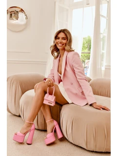 Dámské Sandály Na Podpatku A Platformě Růžové Beloria