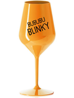 BUBUBUBLINKY - oranžová nerozbitná sklenice na víno 470 ml