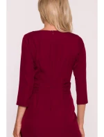 Šaty s volánkem S425 bordó - Stylove Šaty s volánkem S425 bordó - Stylove