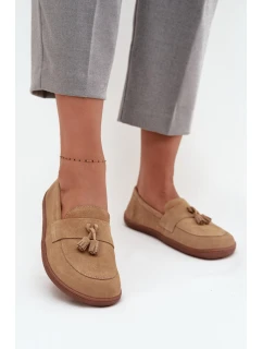 Dámské mokasíny Barefoot 322 Béžová - Zazoo