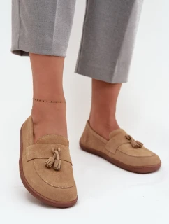 Dámské mokasíny model 21798494 322 Béžová Zazoo - B2B Professional Sports