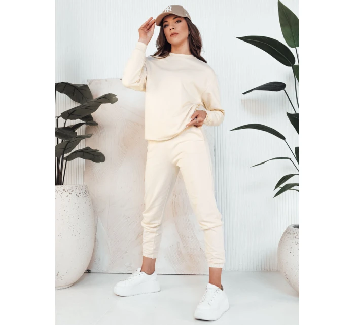 SWAN krémové dámské tepláky FashionStreet UY2086 SWAN krémové dámské tepláky FashionStreet UY2086