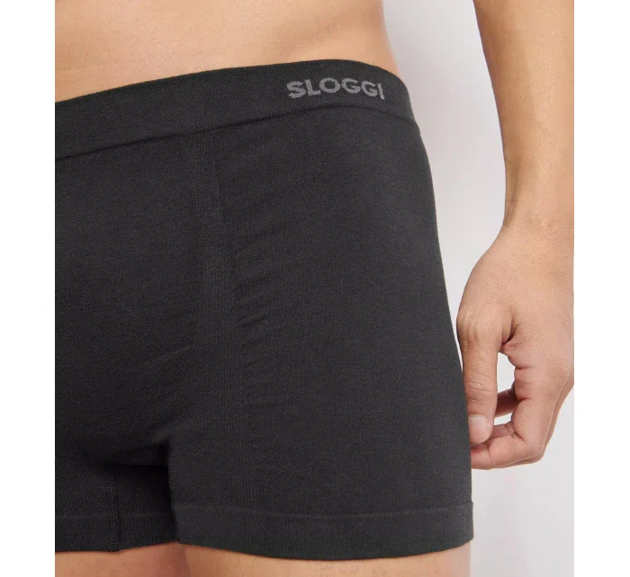 Pánské boxerky GO Smooth Short 2P - BLACK - černé 0004 - SLOGGI Pánské boxerky GO Smooth Short 2P - BLACK - černé 0004 - SLOGGI