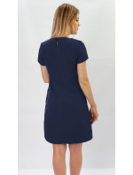 Tmavě modré trapézové šaty (435ART)