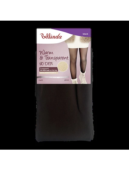 Dámské teplé punčochové kalhoty 80 DEN s WARM & 80 DEN FLEECE  černá model 21283017 - Bellinda