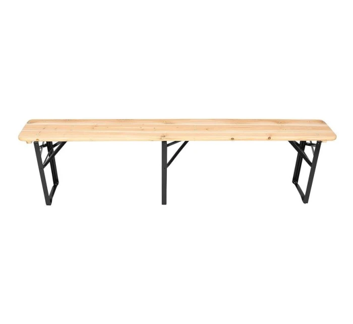 PIKNIKOVÝ BAROVÝ SET DŘEVĚNÝ STŮL A 2 LAVICE