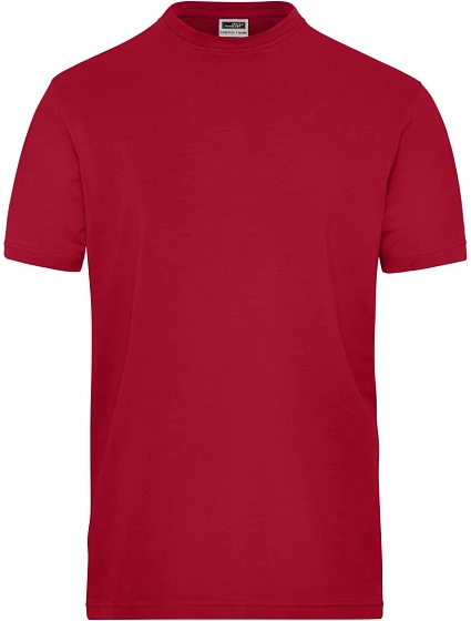 Daiber JN 1802 Pánské pracovní tričko z bio bavlny - Solid 02.1802 red