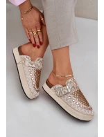 Zdobené Klapky Na Platformě Béžové model 21684886 - Boto