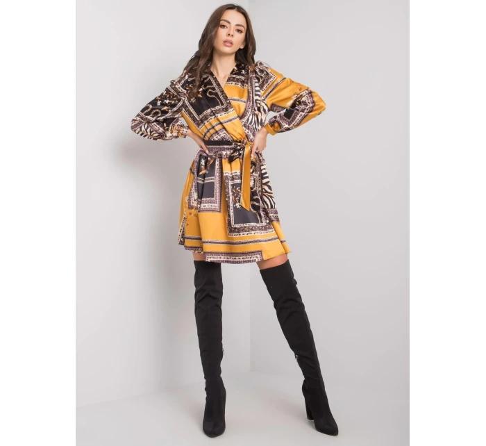 Sukienka LC SK 22K model 20961767 czarno żółty - FPrice