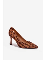 Dámské lodičky s leopardím vzorem Vinceza – hnědé Dámské lodičky s leopardím vzorem Vinceza – hnědé