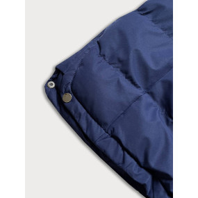 Tmavě modrá delší dámská zimní bunda (5M736-215)