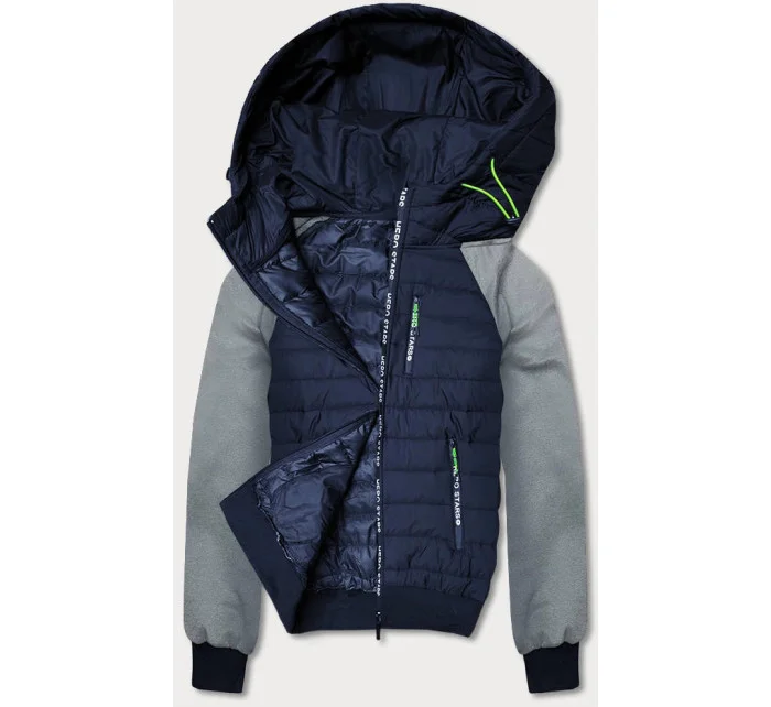 Tmavě pánská sportovní bunda model 18416151 - J.STYLE Tmavě pánská sportovní bunda model 18416151 - J.STYLE