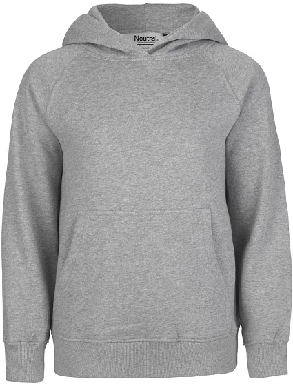 Neutral O 13101 Dětská mikina s kapucí z bio bavlny 77.1301 sport grey Neutral O 13101 Dětská mikina s kapucí z bio bavlny 77.1301 sport grey