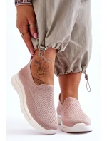 Dámské textilní nazouvací tenisky Růžové model 21618178 - EVENTO Dámské textilní nazouvací tenisky Růžové model 21618178 - EVENTO
