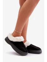 Dámské Pantofle S Kožíškem Černé Zinntia Dámské Pantofle S Kožíškem Černé Zinntia