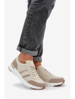 Dámské kožené tenisky na platformě béžové Gatira Dámské kožené tenisky na platformě béžové Gatira