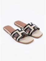 Praktické  nazouváky dámské černé na plochém podpatku