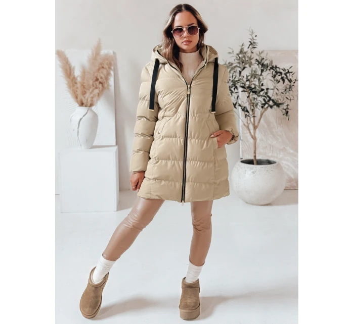 Dámská zimní bunda s kapucí beige Dstreet model 21978729 - FashionStreet
