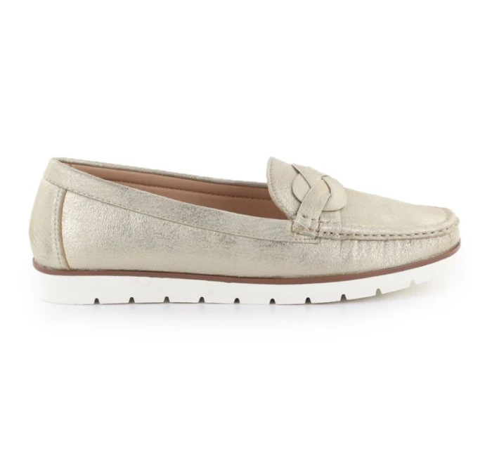 Dámské zlaté polobotky model 21906704