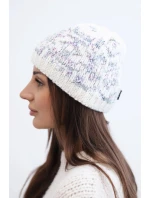 Dámská zimní vlněná čepice s ozdobnými krystalky K399 černá