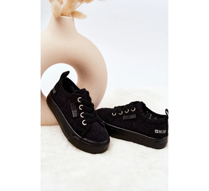 Prolamované Tenisky Big Star JJ374133 Černé Prolamované Tenisky Big Star JJ374133 Černé
