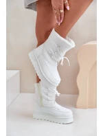 Sněhule na platformě se zipem Big Star model 21678307 Bílé - Big Star Shoes