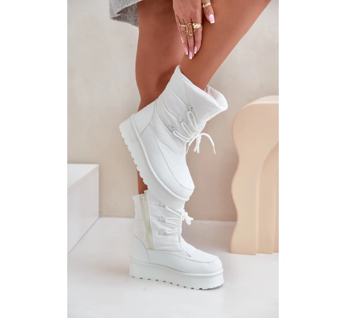 Sněhule na platformě se zipem Big Star model 21678307 Bílé - Big Star Shoes
