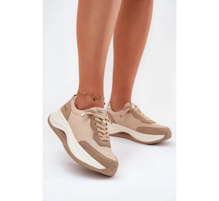 Dámské semišové tenisky na platformě Big Star RR274A345 HI-POLY SYSTEM Tmavě béžové Dámské semišové tenisky na platformě Big Star RR274A345 HI-POLY SYSTEM Tmavě béžové