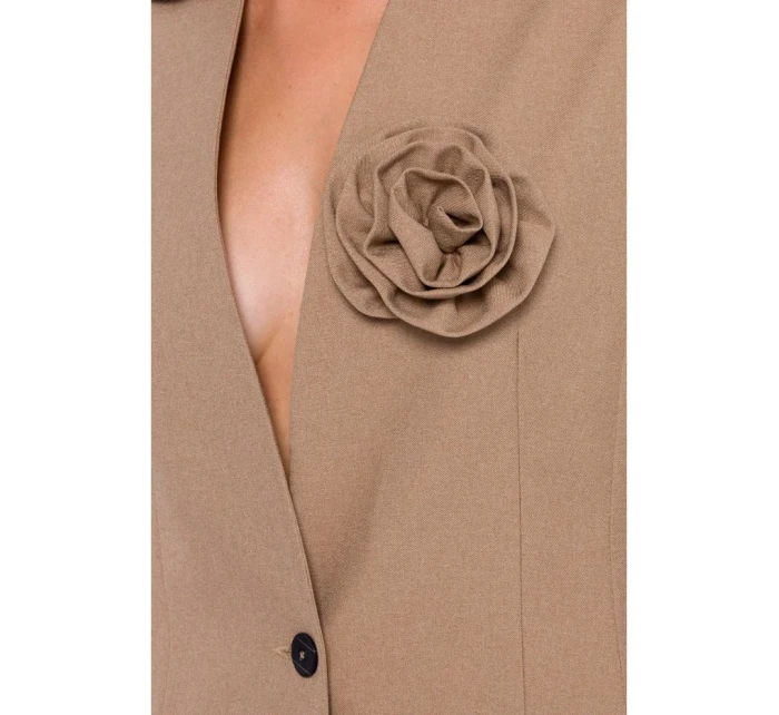 model 20502930 Květinové sako béžové - STYLOVE model 20502930 Květinové sako béžové - STYLOVE