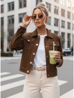 FashionStreet dámská hnědá semišová bunda TY5581