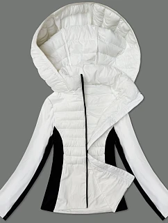 Dámská bunda z lepené tkaniny J Style bílá (16M9223-281)