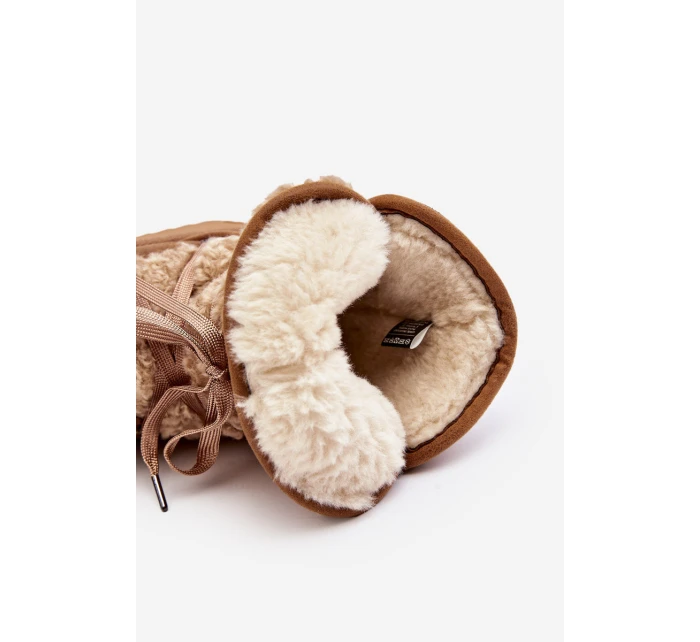 Voděodolné sněhule na platformě veganské D.Franklin DFSH370004 Hnědé